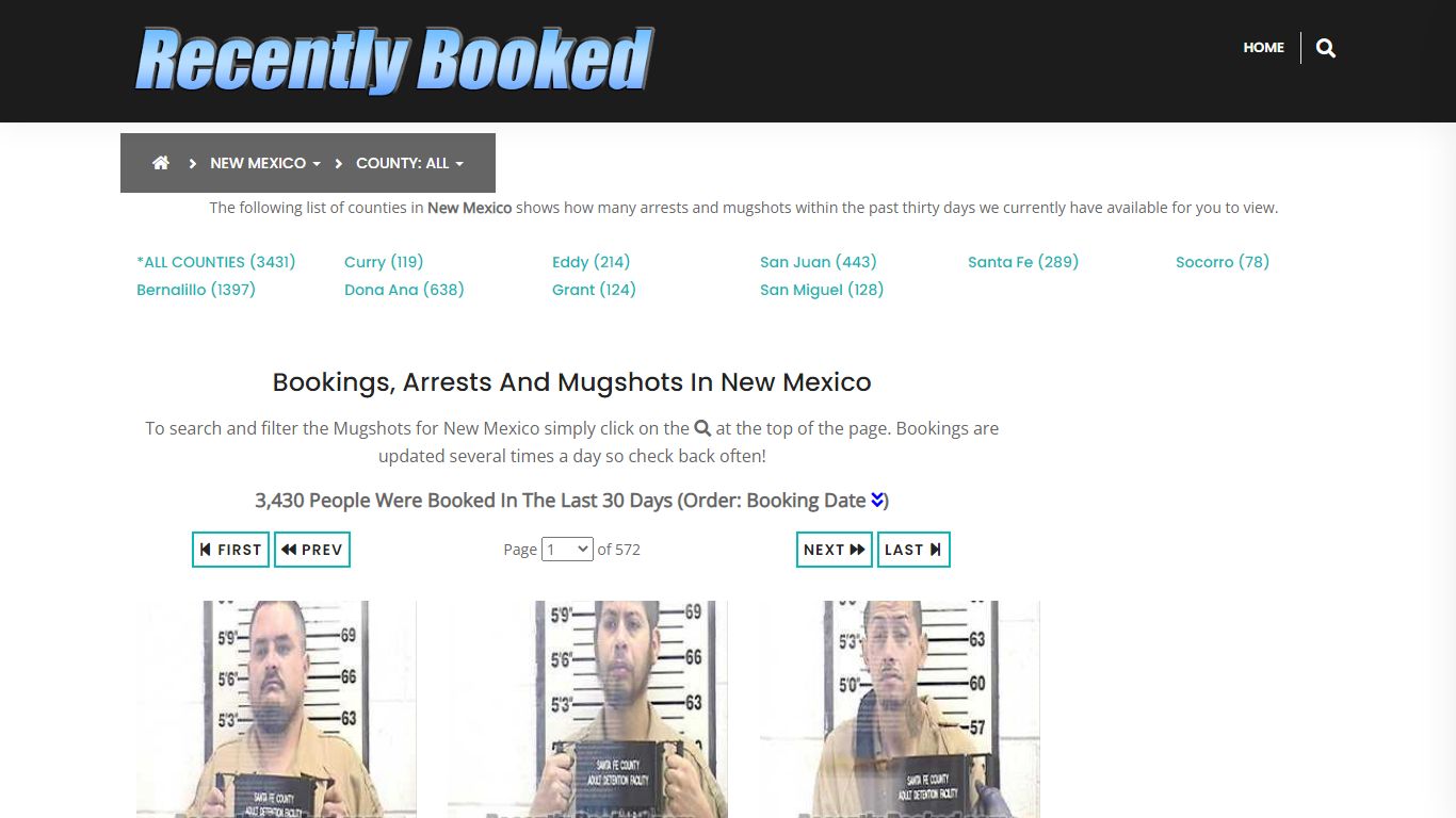 Bookings, Arrests and Mugshots in San Juan County, New Mexico