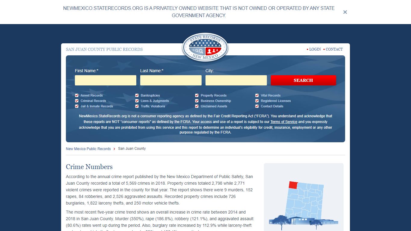 San Juan County Arrest, Court, and Public Records | StateRecords.org