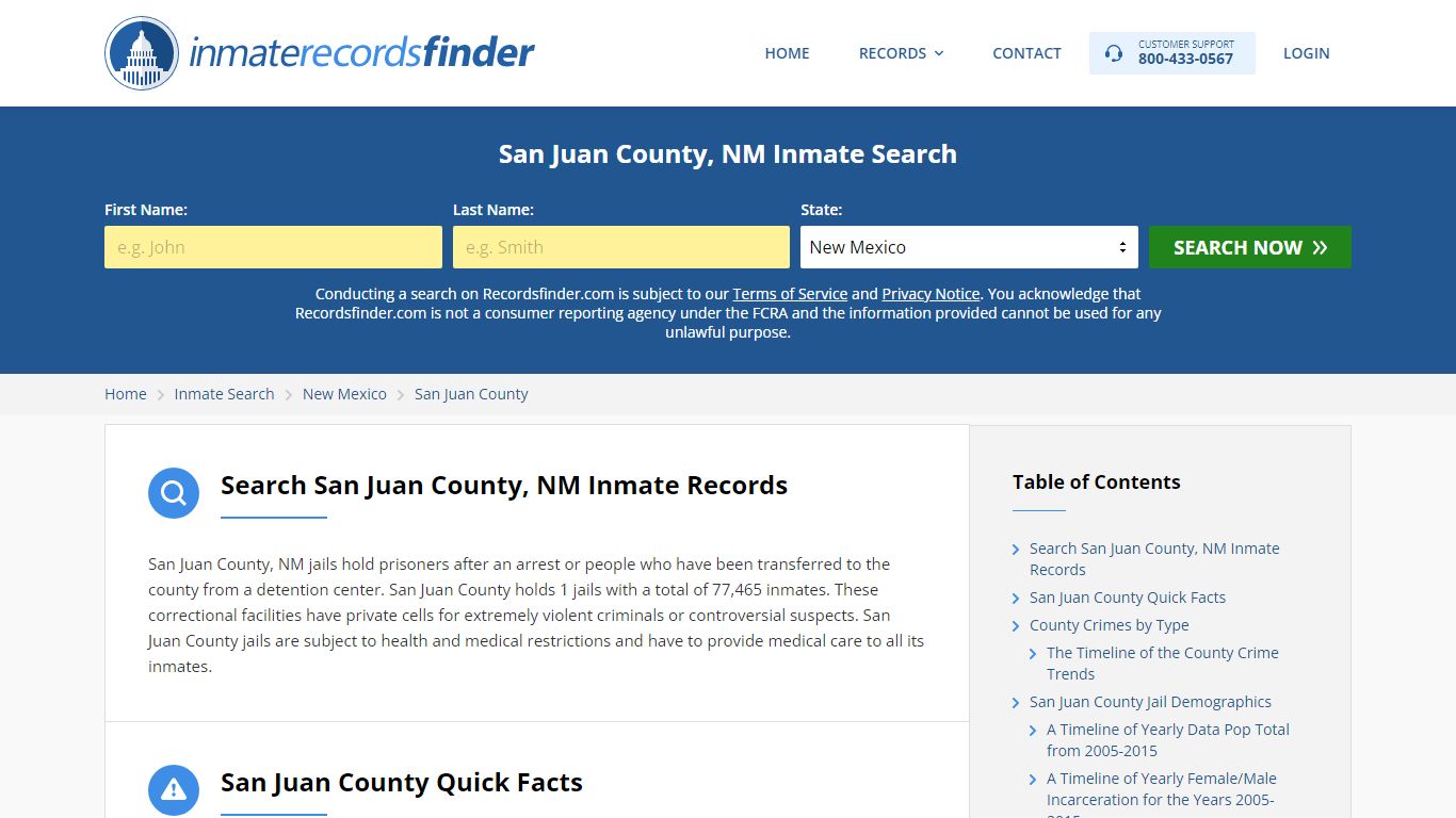 San Juan County, NM Inmate Lookup & Jail Records Online